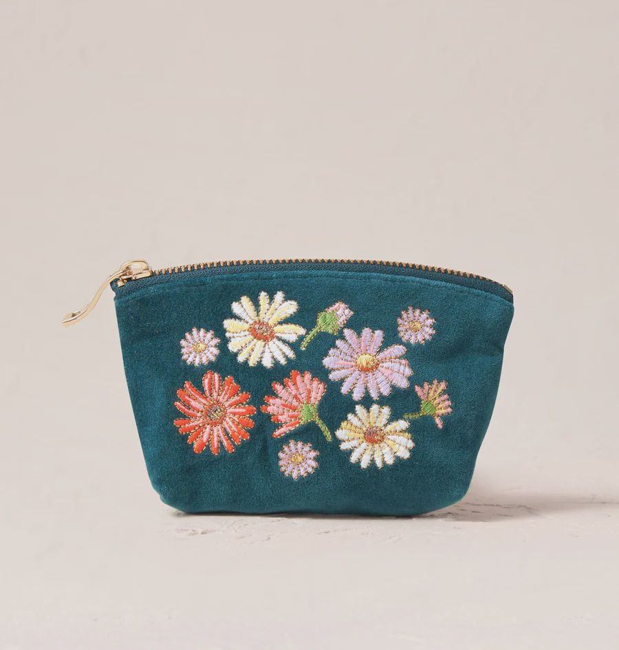 WildFlowers CoinPurse RichBlue Velvet