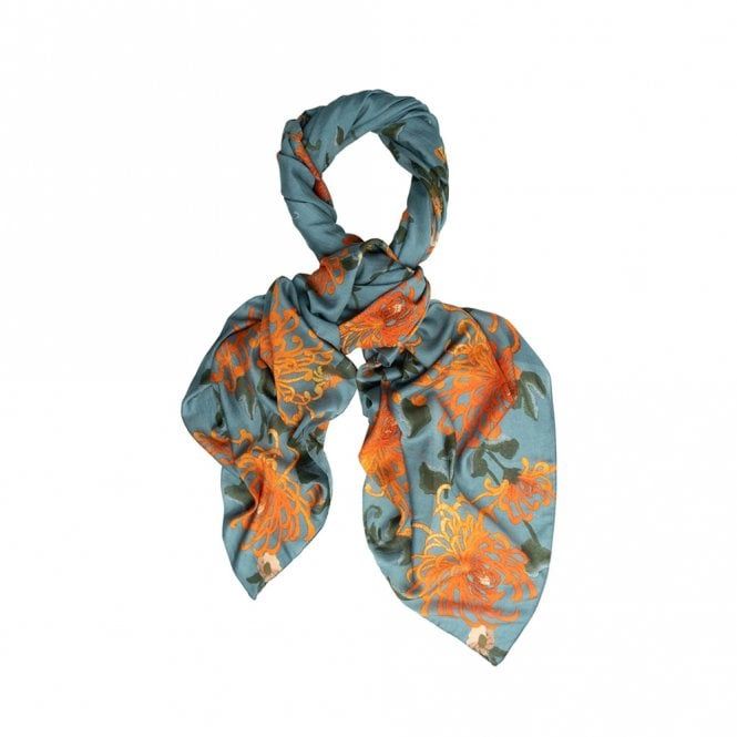 Chrysanthemum Grey Scarf