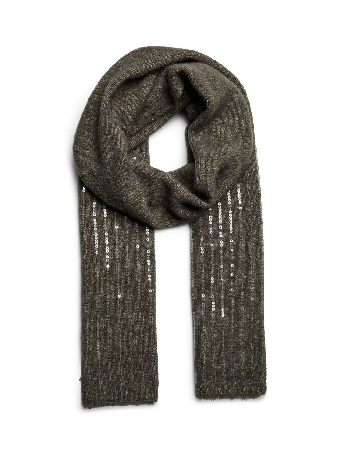 PCJULIETTA LONG SEQUINS SCARF BC, Colour: Kalamata