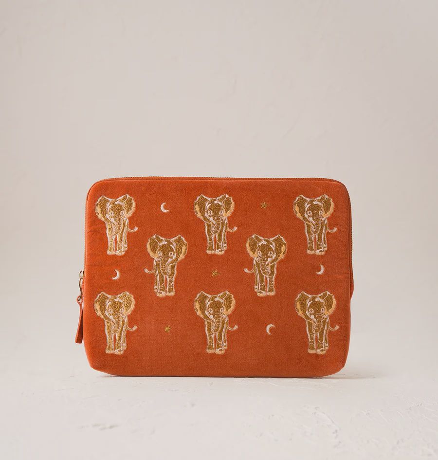 Golden Elephants Laptop Case Large