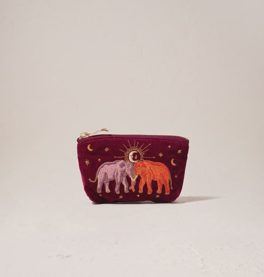 Enchanted Elephant Ruby Coin Purse
