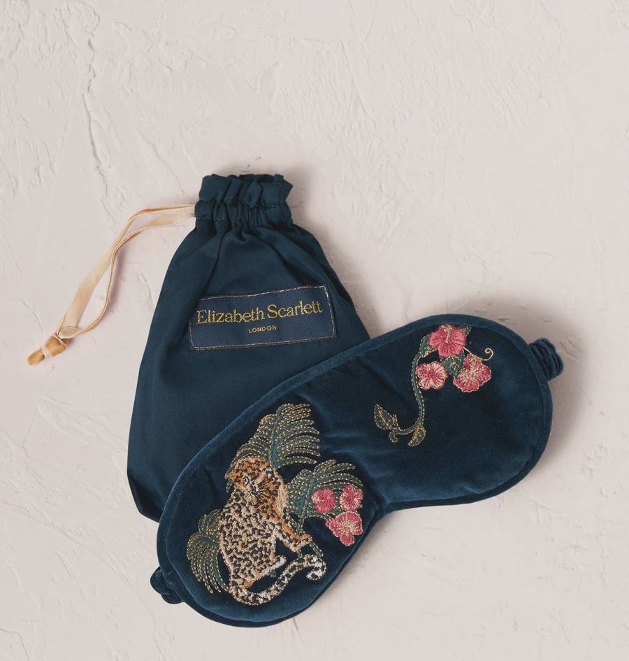 Jungle Jaguar Eyemask Ink Blue