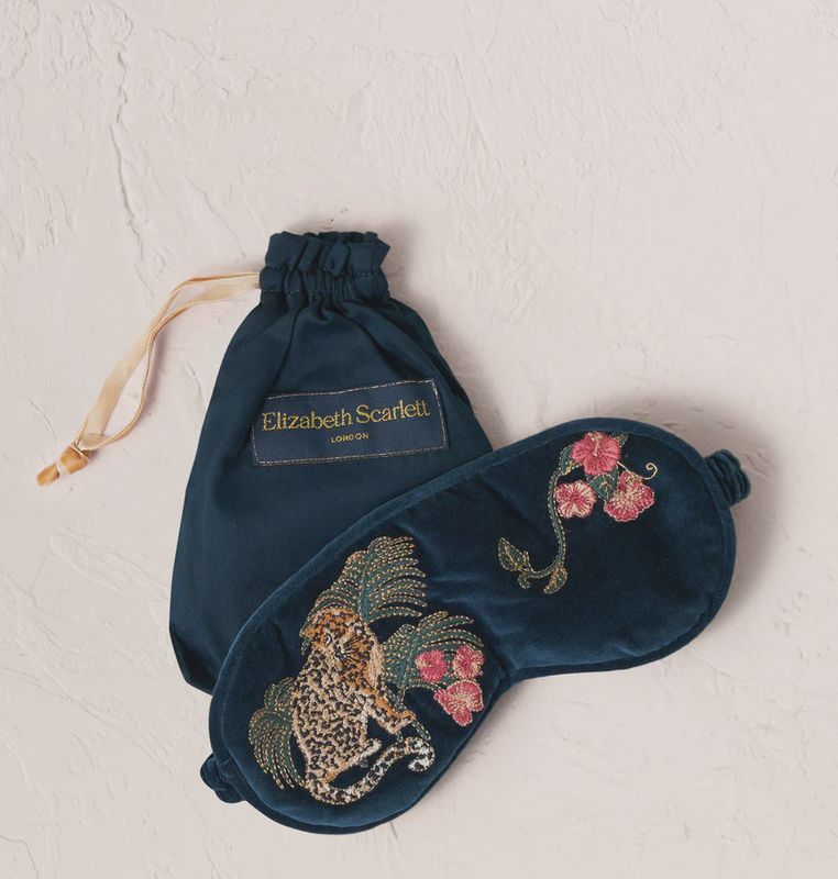 Jungle Jaguar Eyemask Ink Blue