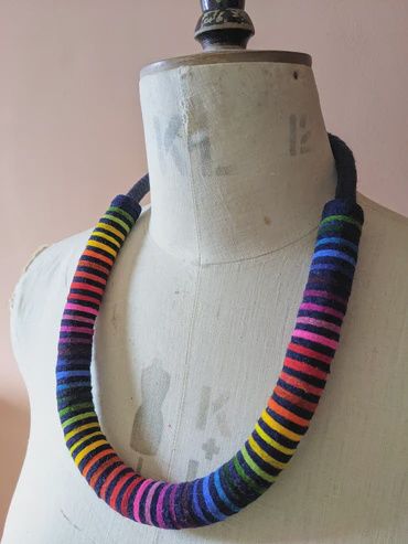 Chunky Rainbow Stripe NAVY
