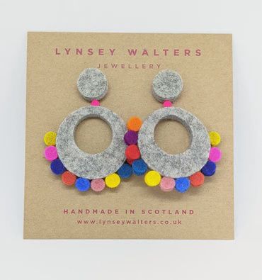 Festival Earrings, Colour: Grey