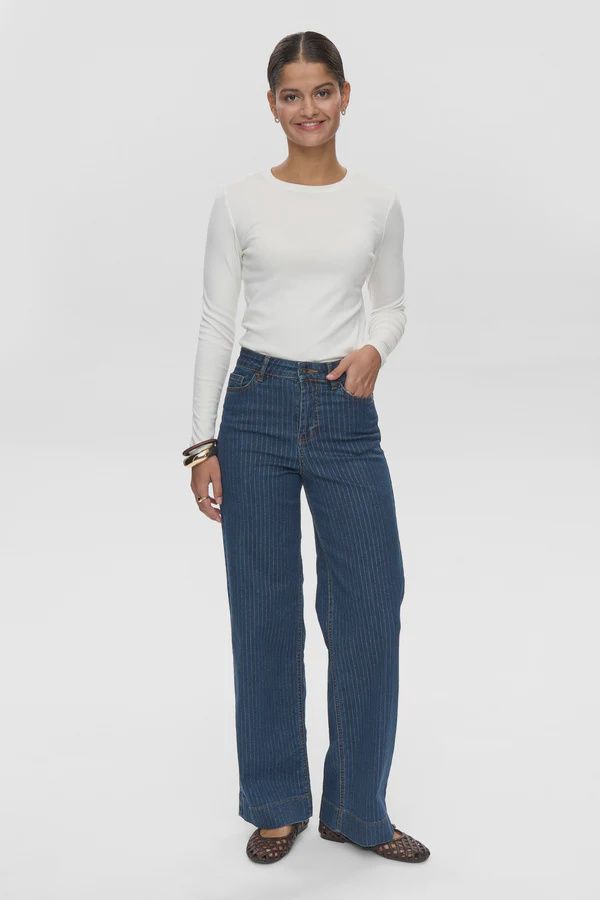 NUPARIS  GLAM LONG JEANS DARK SAPPHIRE