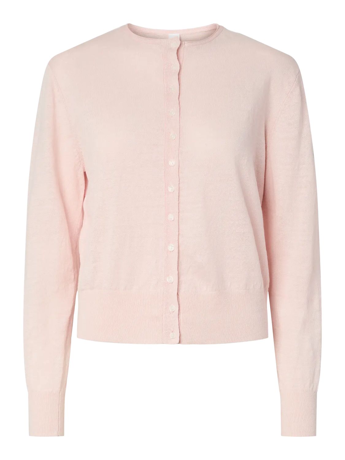 YASLINNEA LS KNIT LINEN CARDIGAN