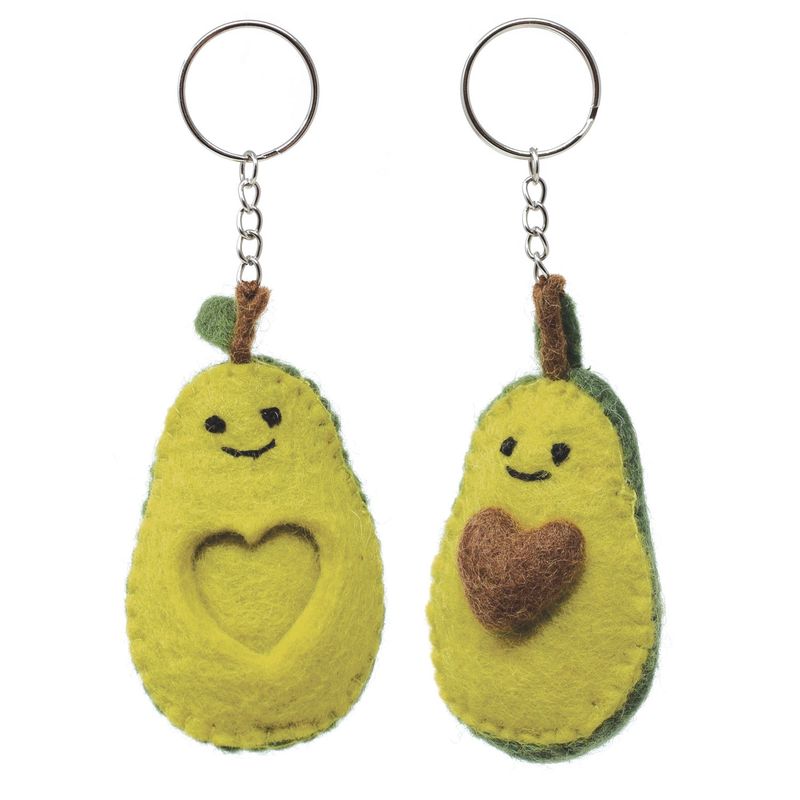 Avocados - Wool Felt Keyrings