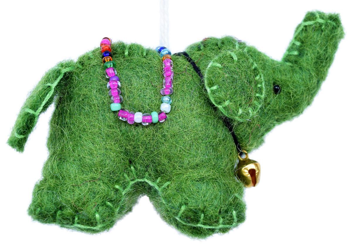 Elephant - Felt Hanging Decoration