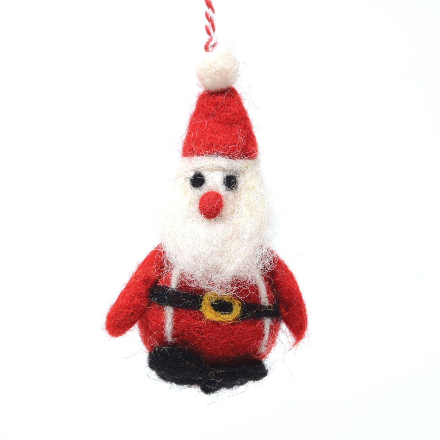 Small Father Christmas - Felt Hanging Decoration