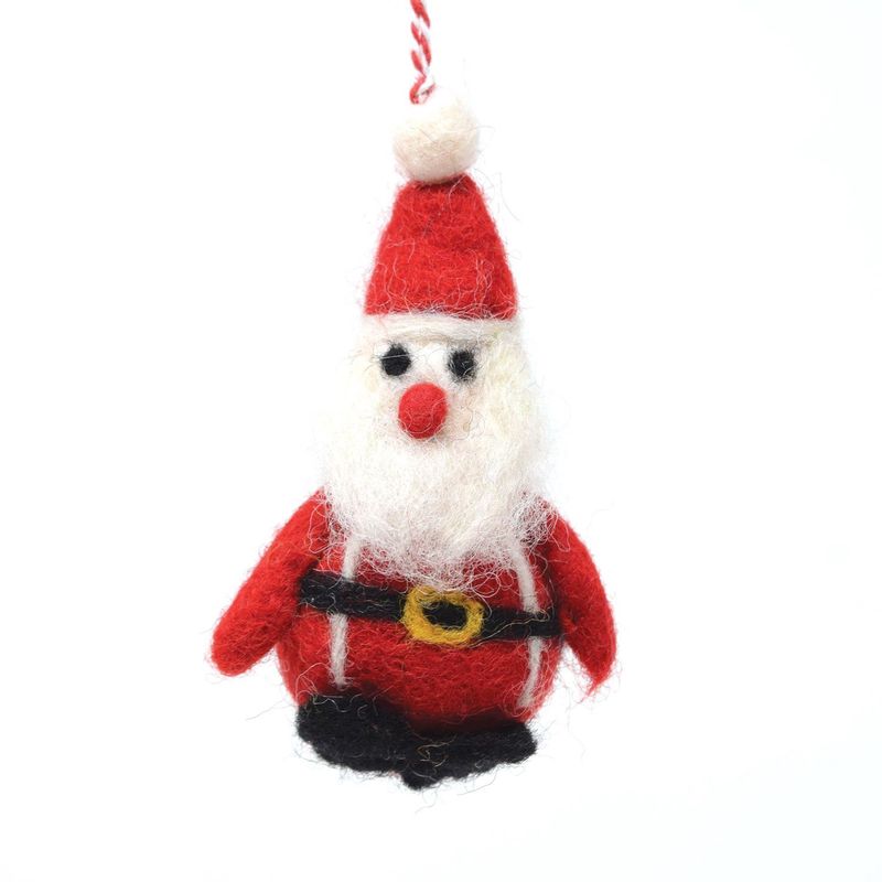Small Father Christmas - Felt Hanging Decoration