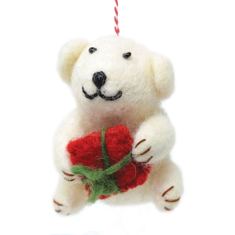 Polar Bear - Felt Hanging Decoration