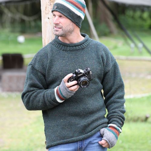 Handmade Pure Wool Plain Heather Jumper