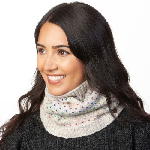 Pure Wool Rainbow Tick Snood