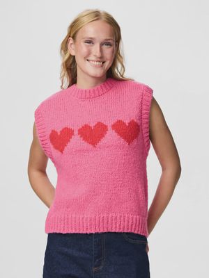 PCJOVE SL O-NECK KNIT VEST BC