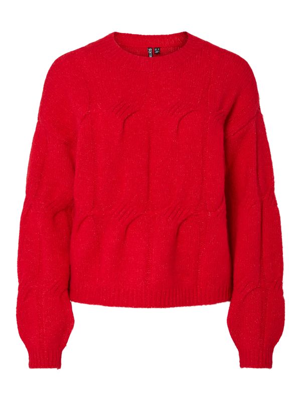 PCJENNA LS O-NECK CABLE KNIT NOOS BC
