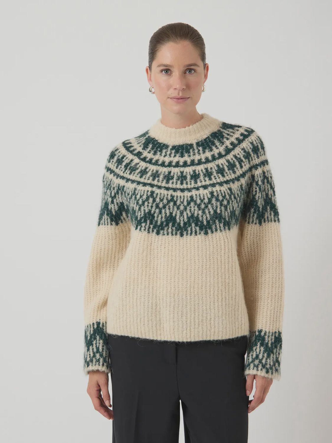 YASLIRI LS WOOL BLEND KNIT PULLOVER