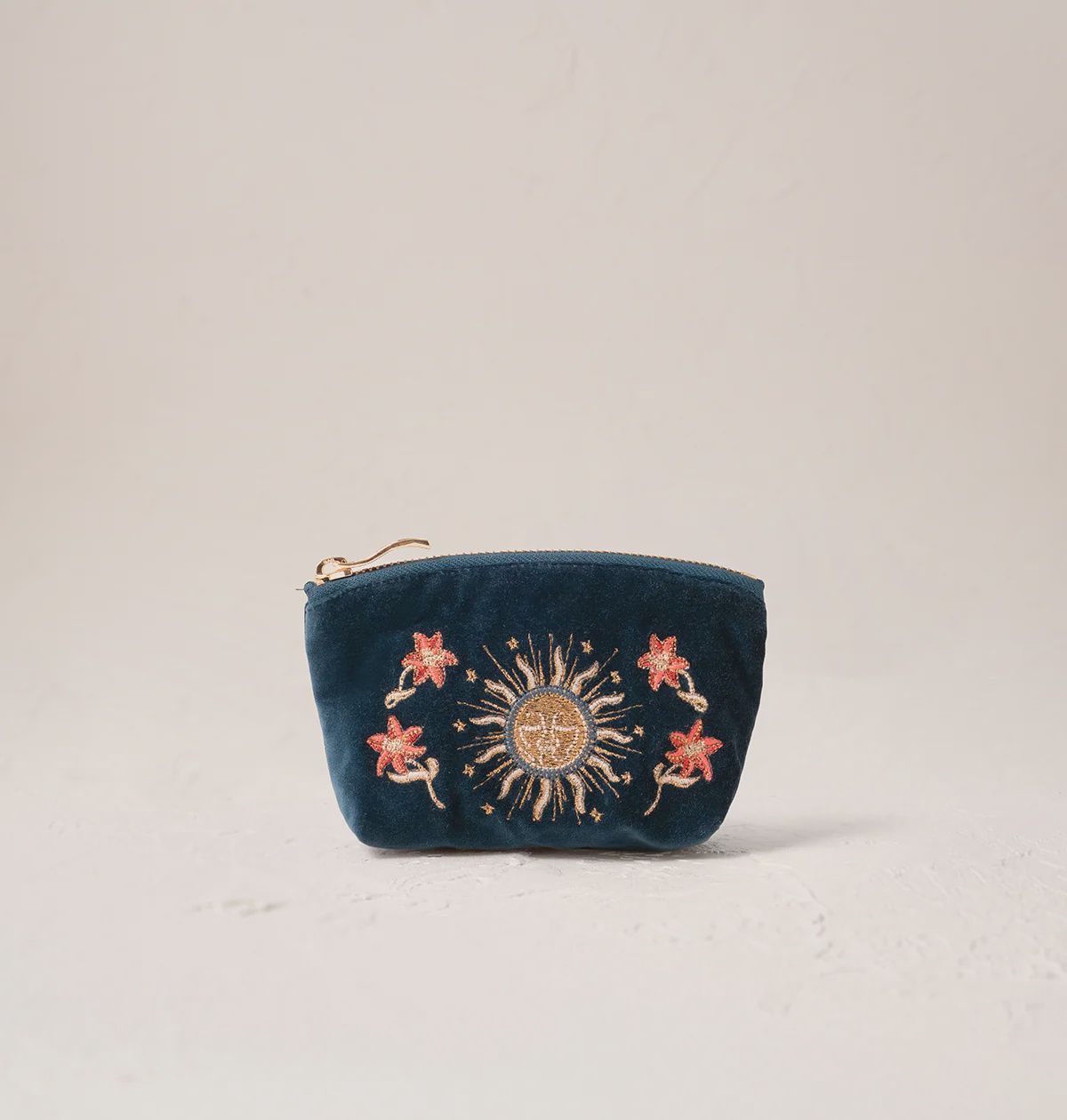 Winter Goddess Velvet Coin Purse Ink Blue