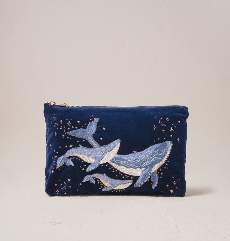 Mystical Whale Navy Everyday Pouch