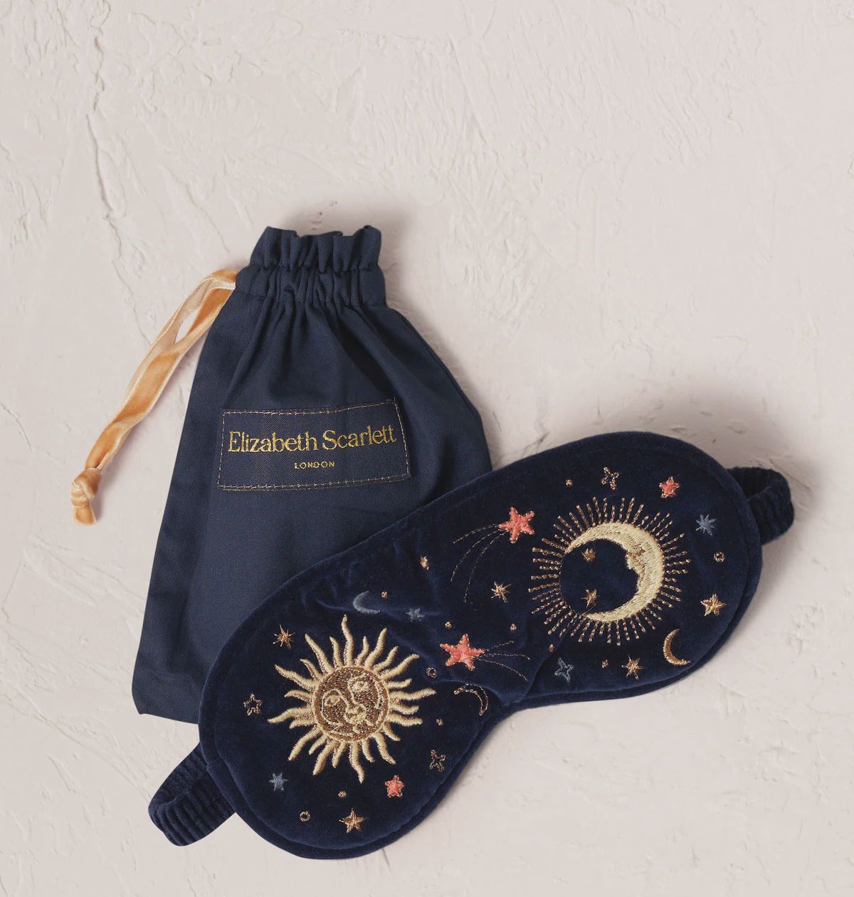 Celestial Navy Velvet Eye Mask