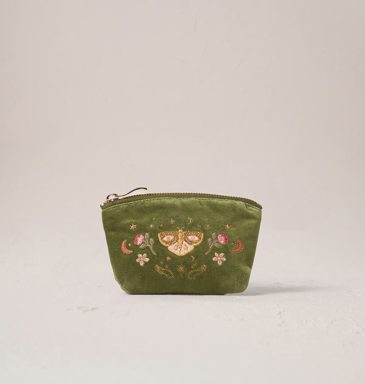Midnight Mysticism Velvet Coin Purse Fern Green