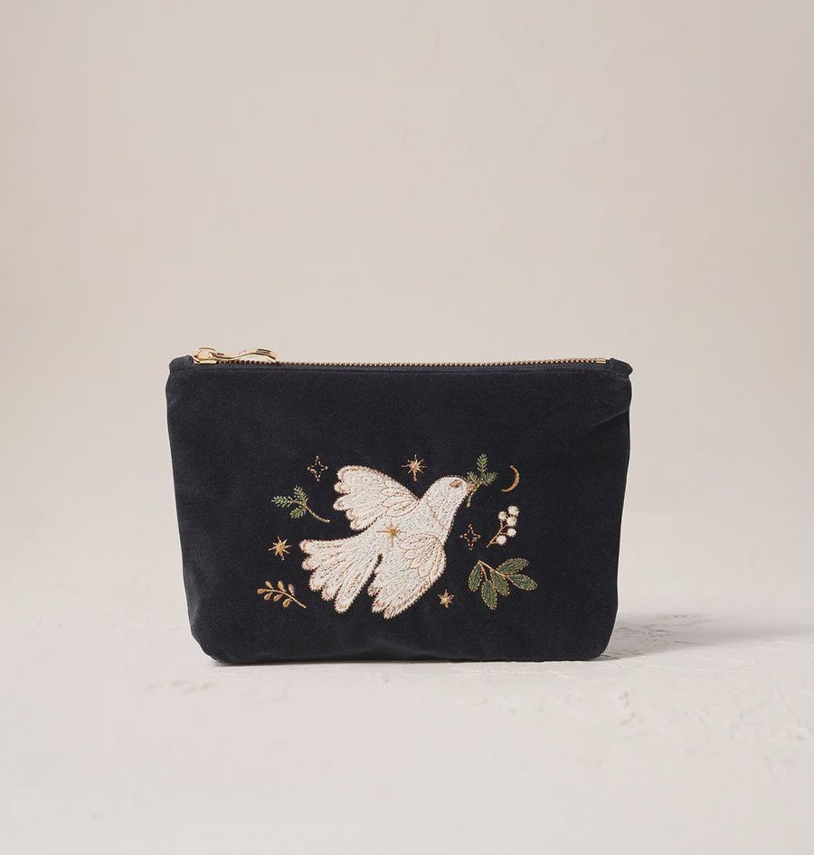 Doves of Peace Mini Pouch Charcoal