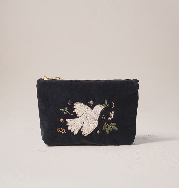Doves of Peace Mini Pouch Charcoal