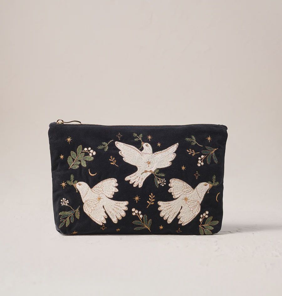 Doves of Peace Everyday Pouch Charcoal