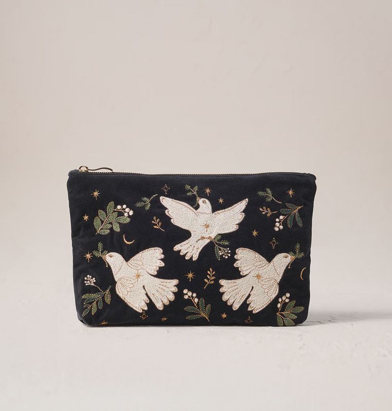 Doves of Peace Everyday Pouch Charcoal