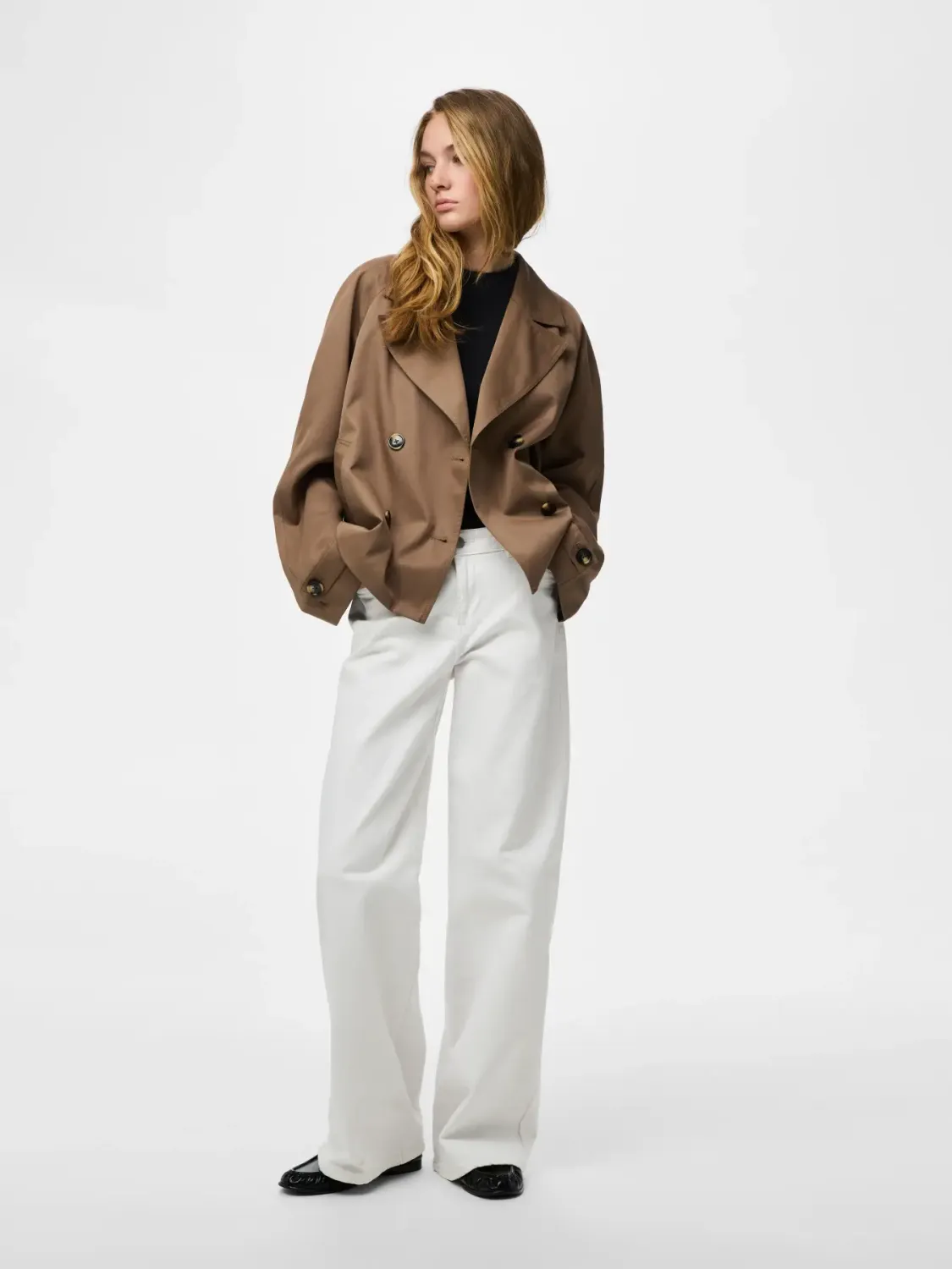 PCSCARLETT LS SHORT TRENCHCOAT NOOS BC