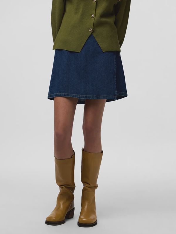 PCFLORA MW WRAP DENIM SKIRT NOOS