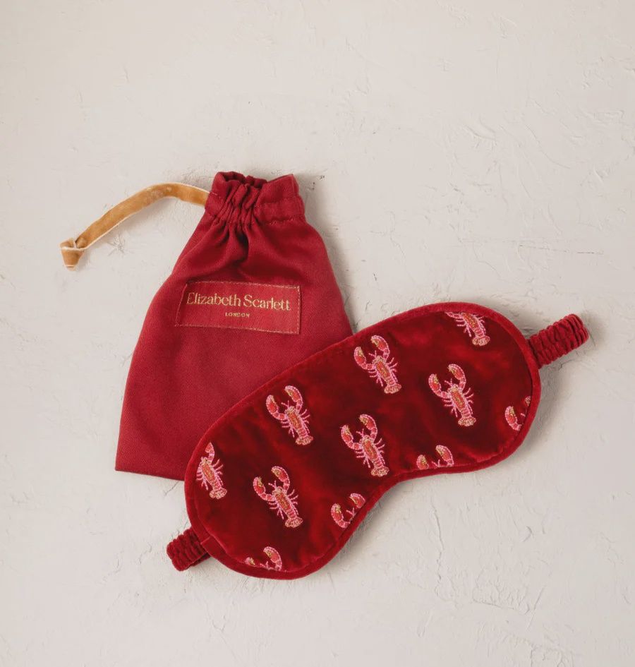 Lobster Velvet Eye Mask Rouge