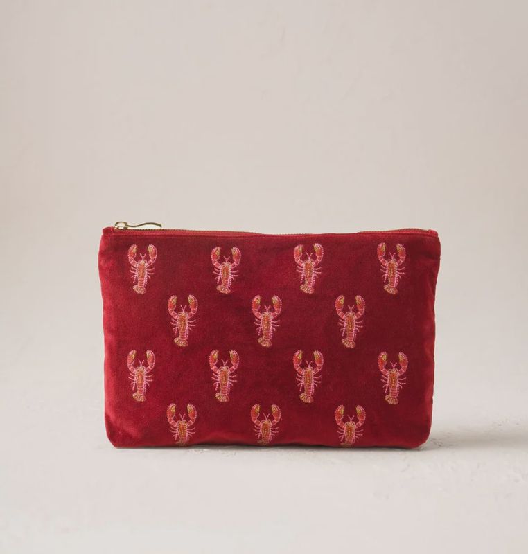 Lobster Velvet Everyday Pouch Rouge
