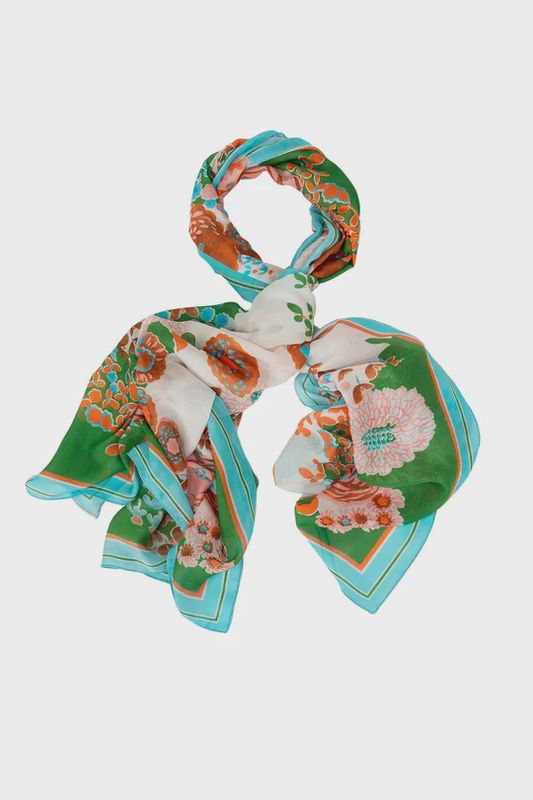 Kitsch Bouquet Green Scarf