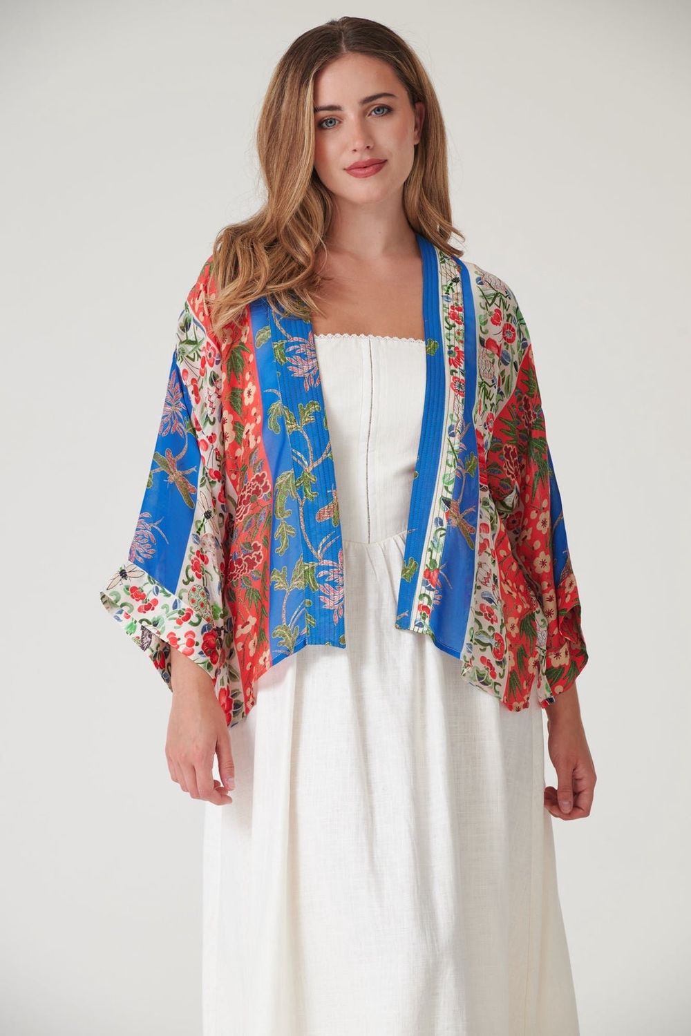 Ribbons Cobalt Kimono