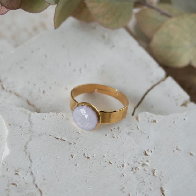 Blushed Lilac Adjustable Small Ring