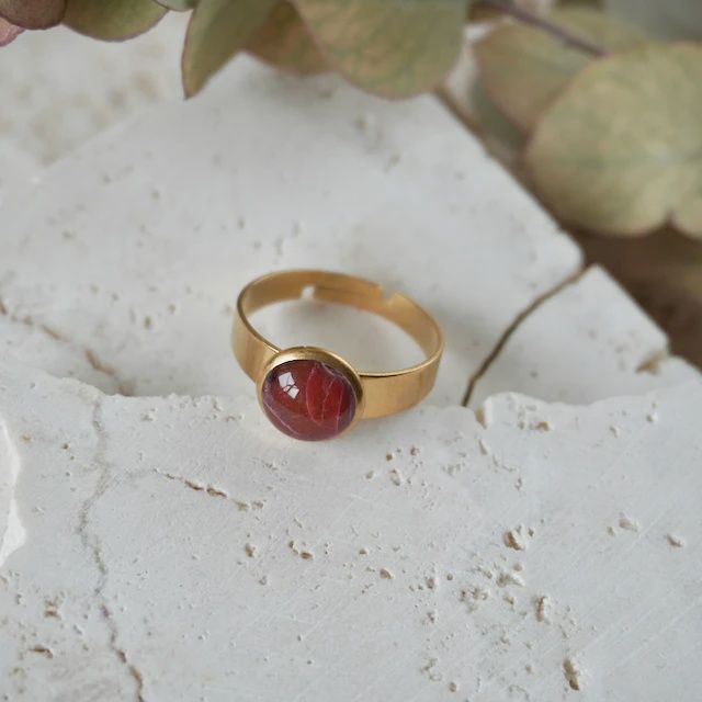 Lava Falls Red Adjustable Small Ring