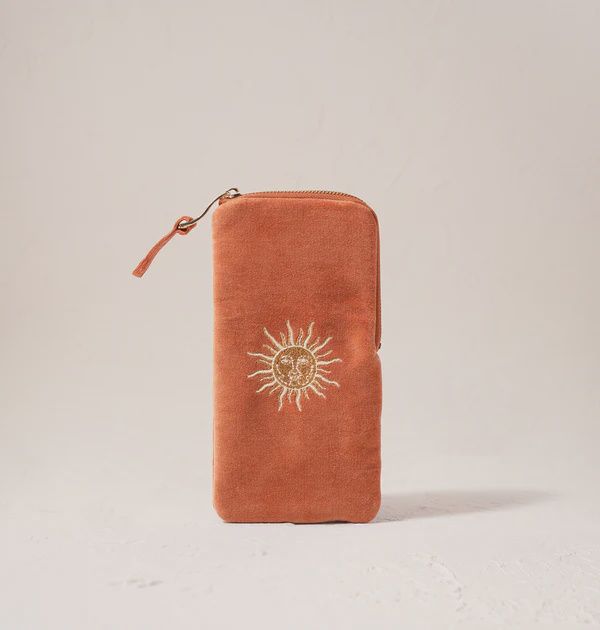 Sun Goddess Rust Velvet Glasses Case