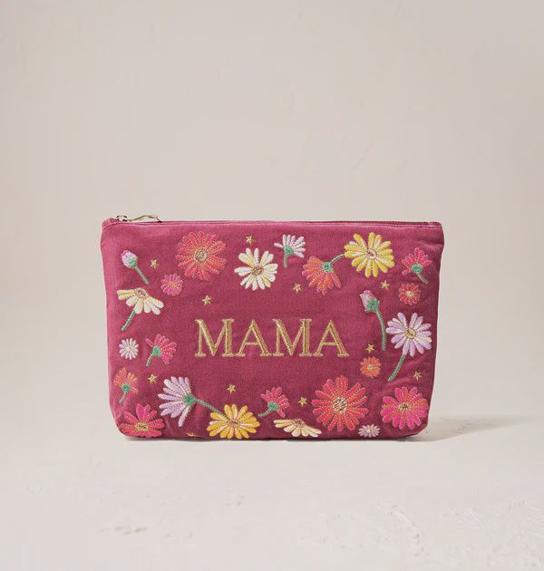 Floral Mama Dry Rose Velvet Everyday Pouch