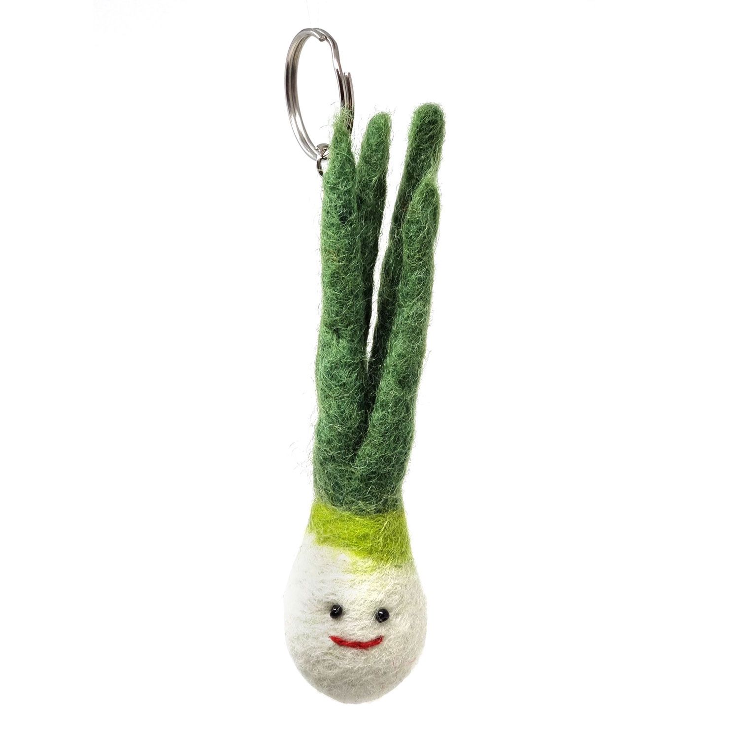 Spring Onion - Wool Felt Keyring