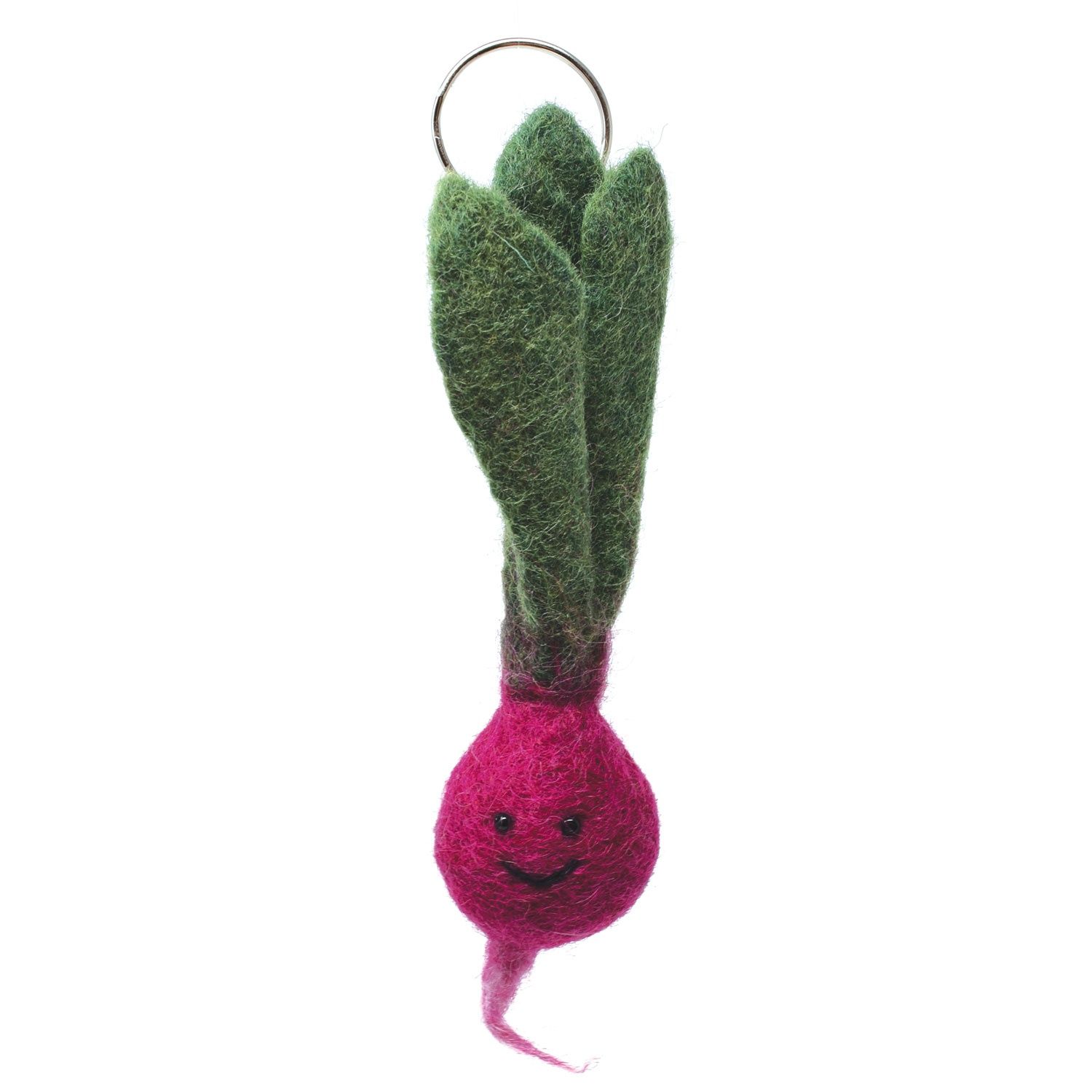 Beetroot - Wool Felt Keyring