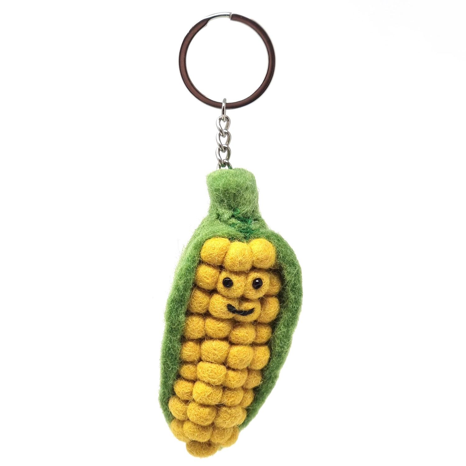 Sweetcorn - Wool Felt Keyring