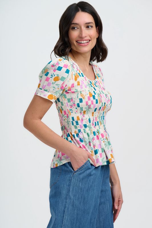 MOLLY SHIRRED TOP