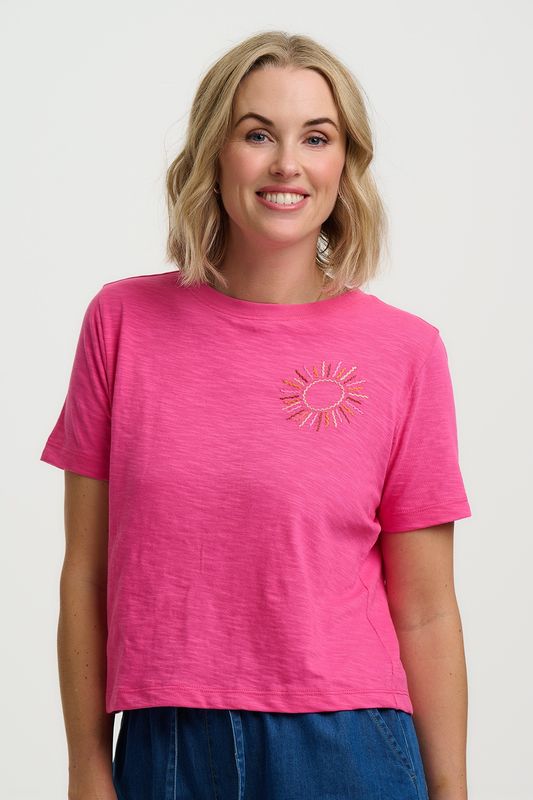 SHELBY BOXY T-SHIRT HOT PINK