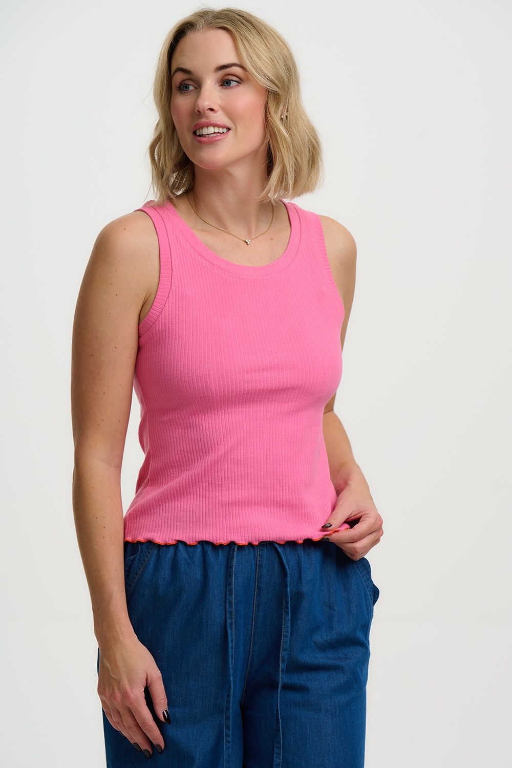 KARA RIBBED VEST TOP