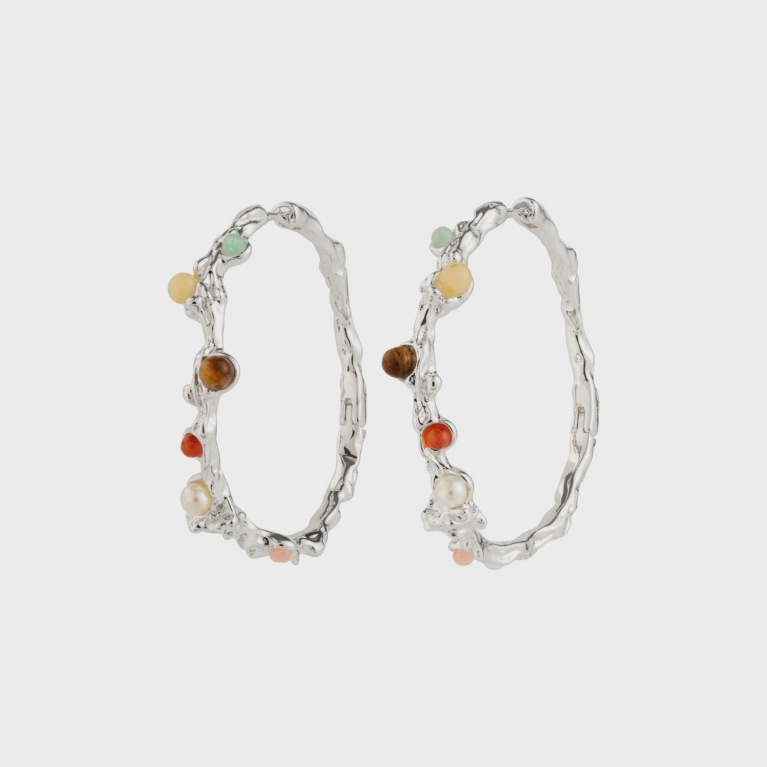 IRIS hoop earrings silver-plated