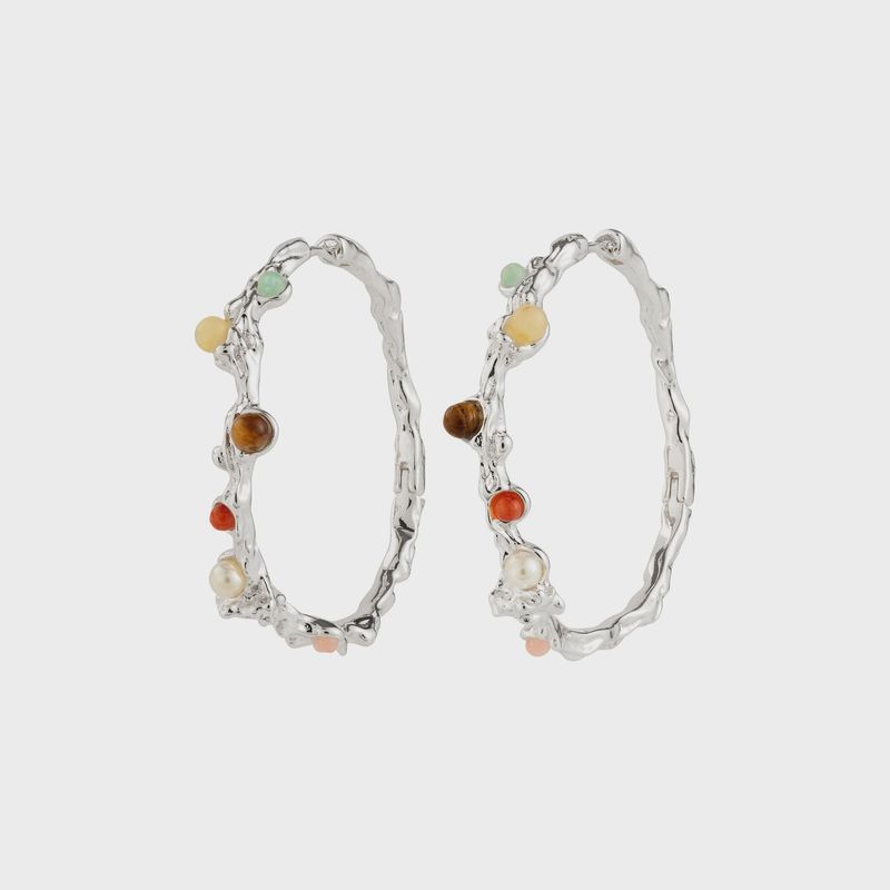 IRIS hoop earrings silver-plated