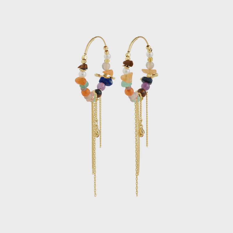 IRIS earrings gold-plated/multi