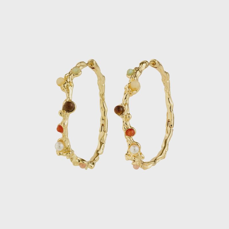 IRIS hoop earrings gold-plated