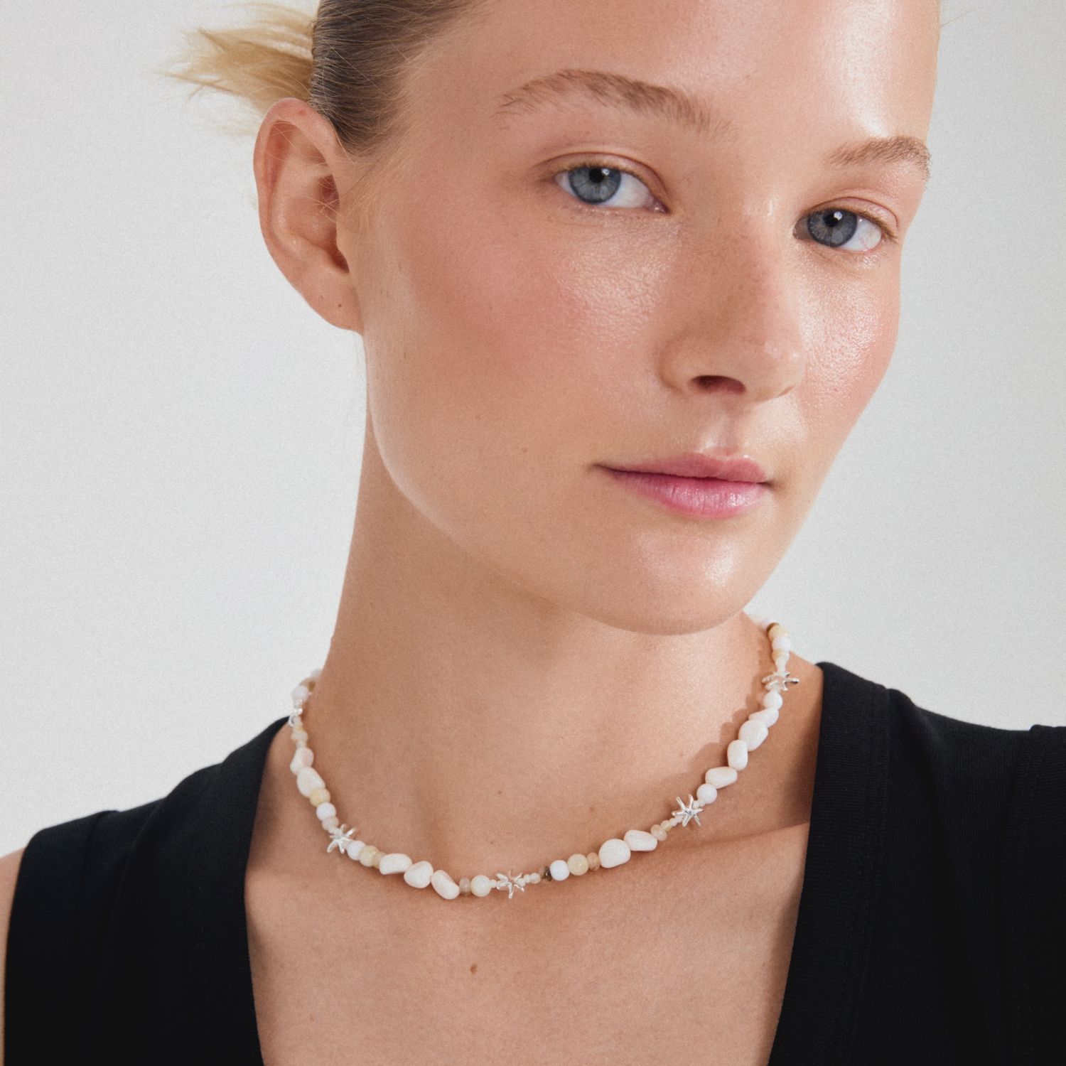 PRISM necklace white/gold-plated